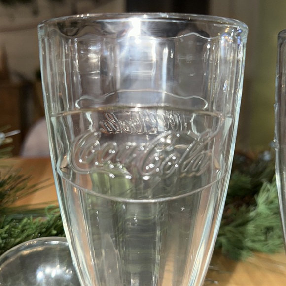 RARE set of 4 Coca Cola Sundae Ice Cream Float Glasses - Picture 3 of 5